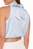 Cinzia One Shoulder Top Blue