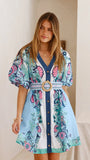 Dali Mini Dress Island Bloom Blue