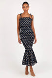Jazy Midi Dress Navy Floral