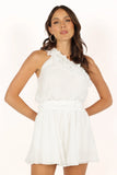 Tilly One Shoulder Romper White