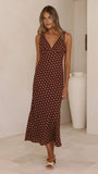 Sammie Maxi Dress Chocolate Nude Spot