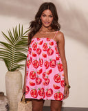 Sunny Harvest Novelty Fruit Print Mini Dress