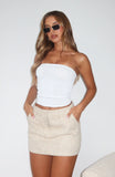 The Right One Mid Rise Mini Skort Oat