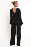 Yelena Long Sleeve Jumpsuit Black