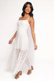 Varia Lace Maxi Dress White