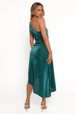 Emma One Shoulder Midi Dress Teal
