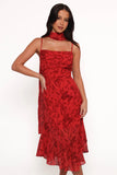 Francesca Midi Dress Red Floral