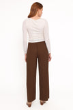 Davis Pleated Knit Pant Brown