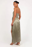 Kara Strapless Maxi Dress Olive