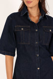 Hailey Denim Mini Dress Dark Denim