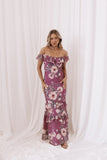 Irelynn Maxi Dress Dark Rose Floral