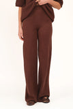 Remii Knit Pant Set Chocolate