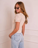 Petal Era Floral Open Knit Top