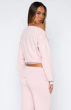 Cant Find The Words Knit Sweater Pink