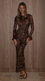 Lottie Maxi Dress Chocolate