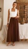 Aria Wide Leg Pants Chocolate
