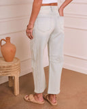 Lirah Stretch High Rise Barrel Leg Striped Jeans