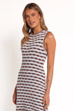 Elfrida Knit Mini Dress Blue Brown
