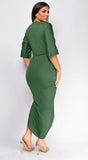 Zelia Venetian Midi Dress Green