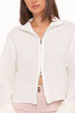 Inara Zip Cardigan Cream