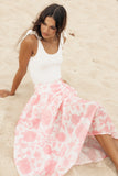 Miami Maxi Skirt Pink Floral