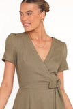 Leontine Midi Dress Olive