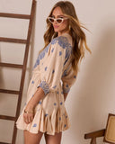 Sunvale Drawstring Waist Mini Dress