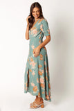 Frampton Midi Dress Blue Floral