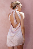Gabrielle Mini Dress Pink Polka Dot