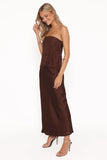 Lelita Strapless Maxi Dress Brown