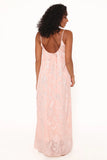 Lumina Jacquard Maxi Dress Pink