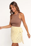 Palma Knit Mini Skirt Butter Yellow