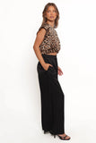 Harlow Two Piece Set Tan Black