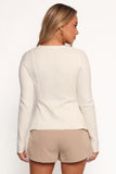 Eddie Clasp Front Cardigan Ivory