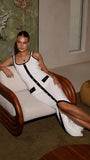 Rhi Maxi Dress White Black