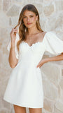 Ariel Bustier Mini Dress White