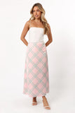 Clarissa Midi Skirt Pink Check