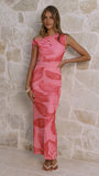 Seona Maxi Dress Pink Floral