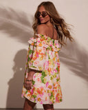 Carefree Dreamer Off The Shoulder Mini Dress