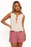 Nika Pleated Top White