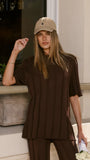 Bayu Knit Top Brown