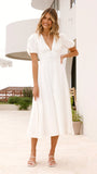 Melea Midi Dress White