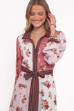 Maiden Long Sleeve Midi Dress First Blush