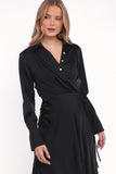 Verna Long Sleeve Maxi Dress Black