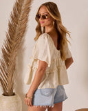 Drinah Ruffle Peasant Blouse