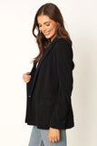 Ailani Button Front Blazer Black