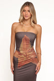 Ginny Strapless Maxi Dress Brown