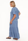 Sophia Skirt Set Denim Blue