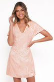 Tamika Mini Dress Peach Floral