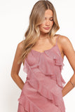 Ciao Ruffles Maxi Dress Pink